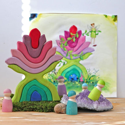 Grimm's Flower Stacking Toy-Grimm's-Hello Charlie