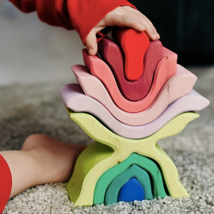 Grimm's Flower Stacking Toy-Grimm's-Hello Charlie