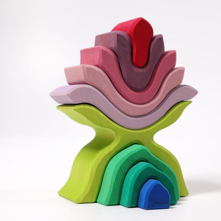 Grimm's Flower Stacking Toy-Grimm's-Hello Charlie