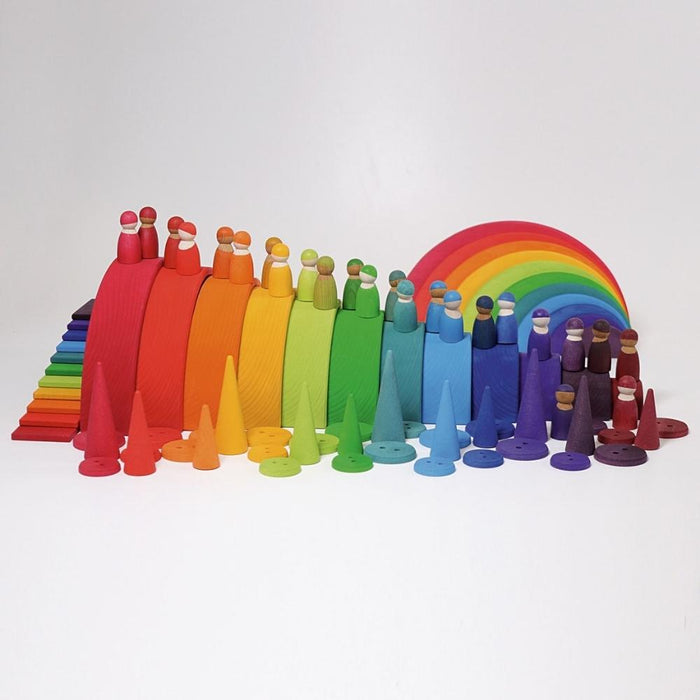 Grimm's Semi Circles Wooden Rainbow Toy - Hello Charlie