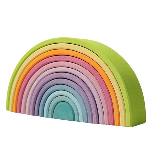 Grimm's Wooden Pastel Rainbow Stacking Toy - Large - Hello Charlie