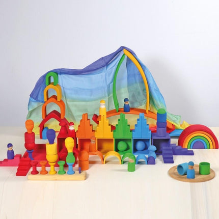 Grimm's Wooden Rainbow Stacking Toy - Medium-Grimm's-Hello Charlie