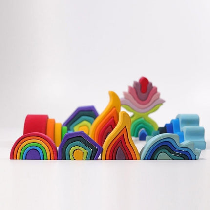 Grimm's Wooden Rainbow Stacking Toy - Medium-Grimm's-Hello Charlie