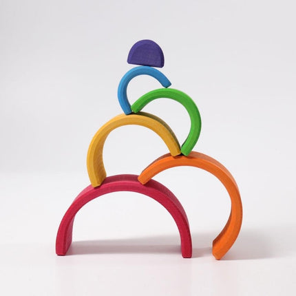 Grimm's Wooden Rainbow Stacking Toy - Medium-Grimm's-Hello Charlie