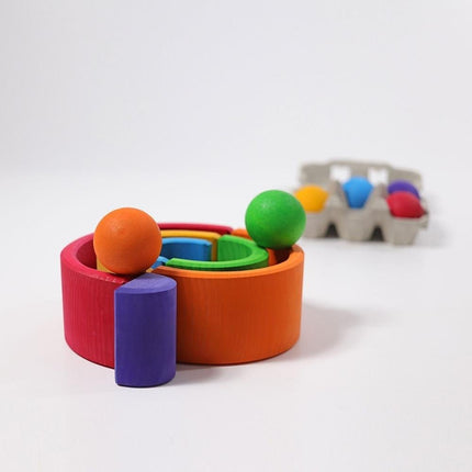Grimm's Wooden Rainbow Stacking Toy - Medium-Grimm's-Hello Charlie