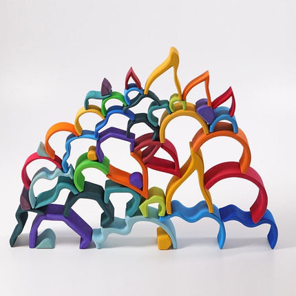 Grimm's Wooden Rainbow Stacking Toy - Medium-Grimm's-Hello Charlie