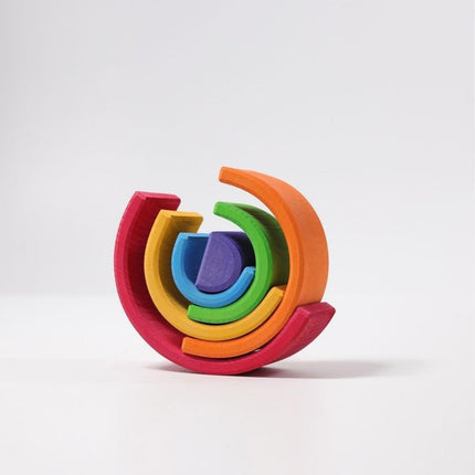 Grimm's Wooden Rainbow Stacking Toy - Medium-Grimm's-Hello Charlie