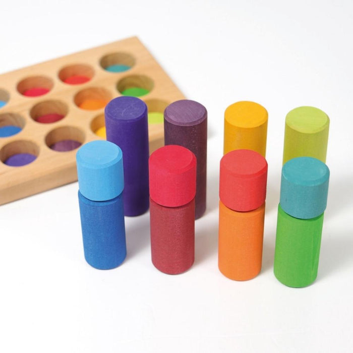 Grimm's Wooden Stacking Rainbow Rollers - Small--Hello-Charlie