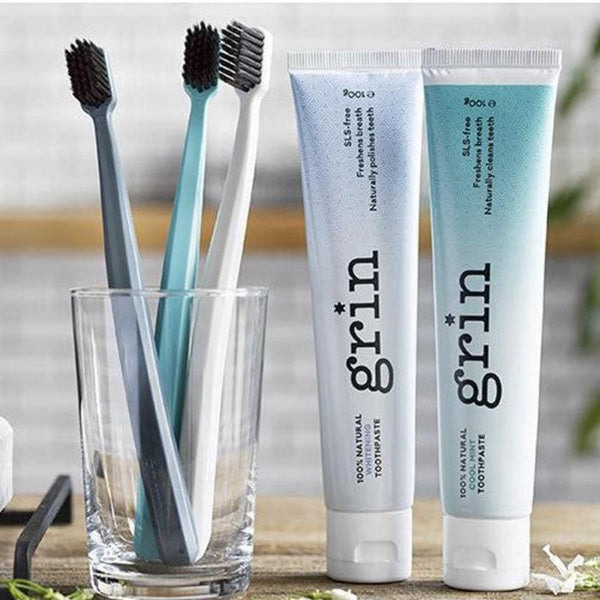 Grin Charcoal Infused Biodegradable Toothbrush - Mint--Hello-Charlie