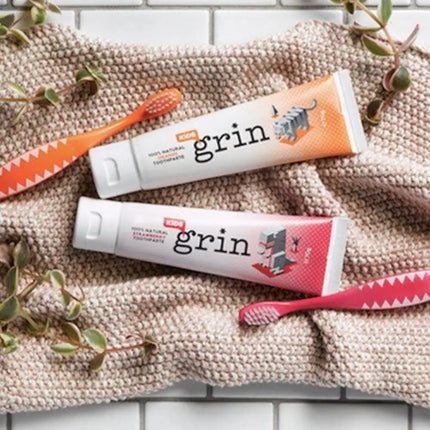 Grin Kids Natural Toothpaste Strawberry 70g-Grin-Hello Charlie