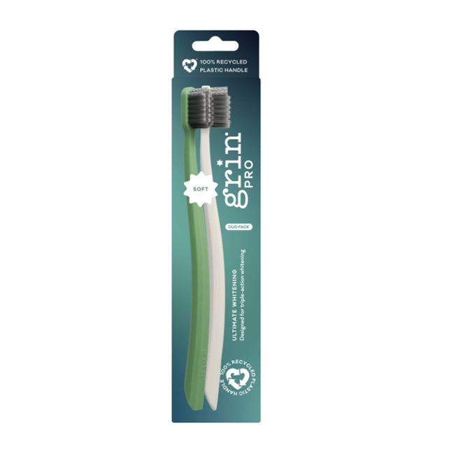 Grin Pro Ultimate Whitening Toothbrushes - Soft - 2pk-Grin-Hello Charlie