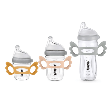 Haakaa Angel Wings Glass Feeding Bottle Handle-Haakaa-Grey-Hello Charlie