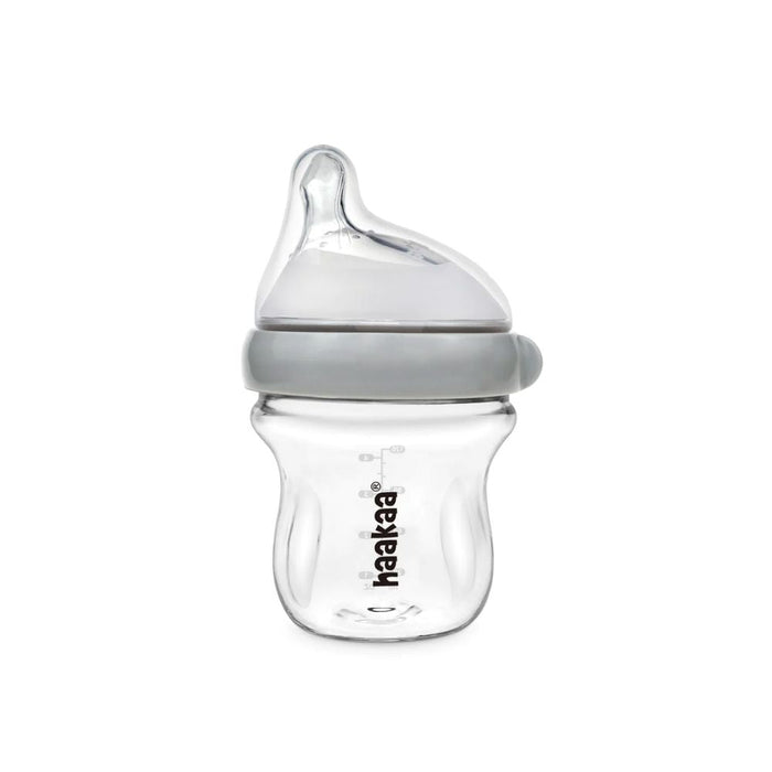 Haakaa Gen 3 Glass Baby Bottle - Grey--Hello-Charlie