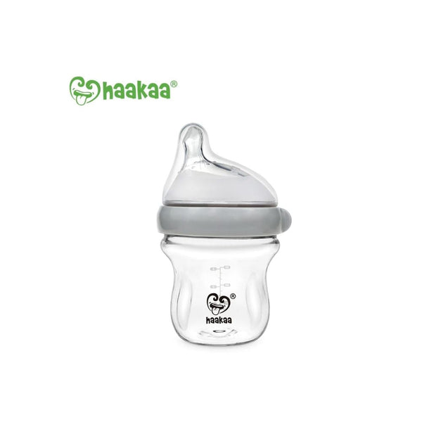 Haakaa Gen 3 Glass Baby Bottle - Grey--Hello-Charlie