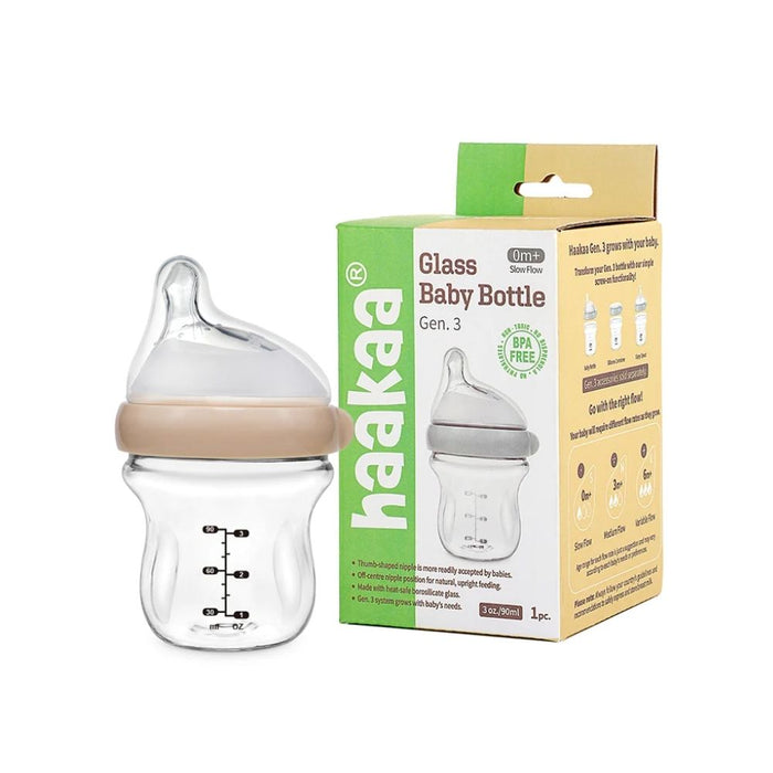 Haakaa Gen 3 Glass Baby Bottle - Peach--Hello-Charlie