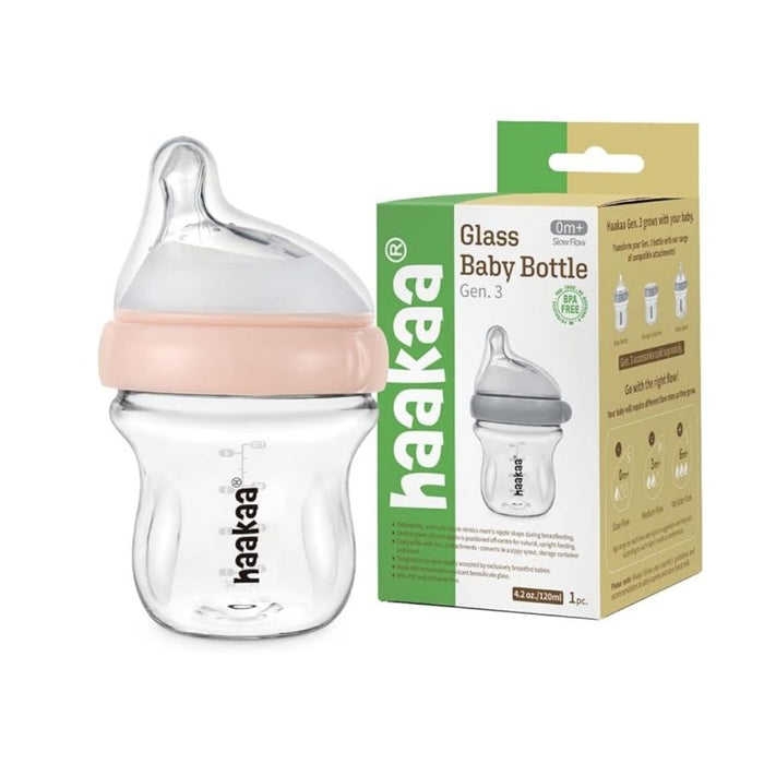 Haakaa Gen 3 Glass Baby Bottle - Peach--Hello-Charlie