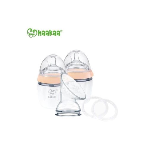 Haakaa Gen 3 Silicone Pump & Bottle Pack - Nude - Hello Charlie