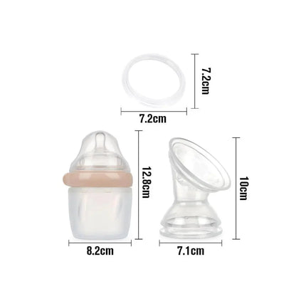 Haakaa Gen 3 Silicone Pump & Bottle Pack - Nude-Haakaa-Hello Charlie