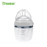 Haakaa Gen 3 Silicone Pump & Bottle Set - Grey-Haakaa-Hello Charlie