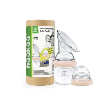 Haakaa Gen 3 Silicone Pump & Bottle Set - Nude-Haakaa-Hello Charlie