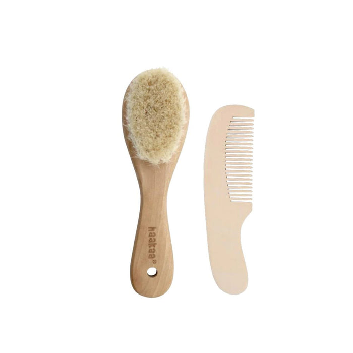 Haakaa Goat Hair Brush & Comb Set--Hello-Charlie