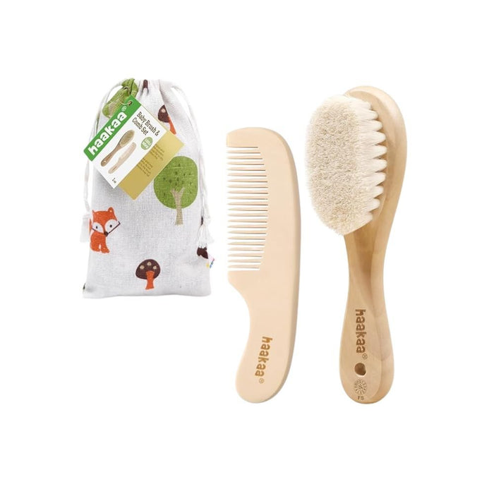 Haakaa Goat Hair Brush & Comb Set - Hello Charlie