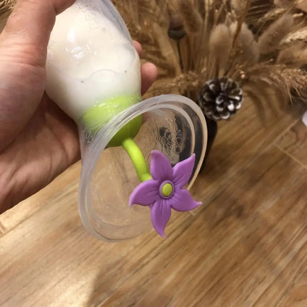 Haakaa Silicone Breast Pump Flower Stopper-Haakaa-Orange-Hello Charlie