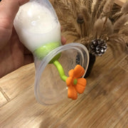 Haakaa Silicone Breast Pump Flower Stopper-Haakaa-Orange-Hello Charlie