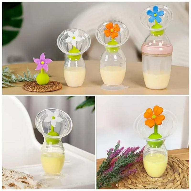 Haakaa Silicone Breast Pump Flower Stopper-Haakaa-Orange-Hello Charlie