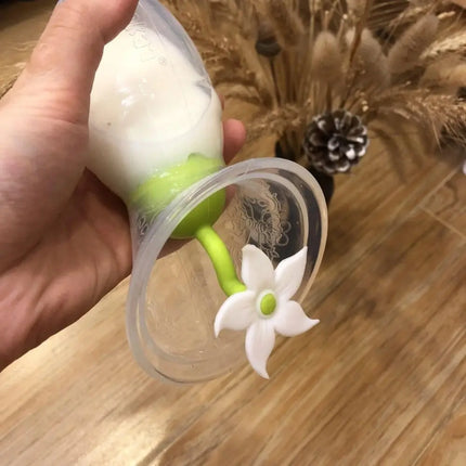 Haakaa Silicone Breast Pump Flower Stopper-Haakaa-Orange-Hello Charlie