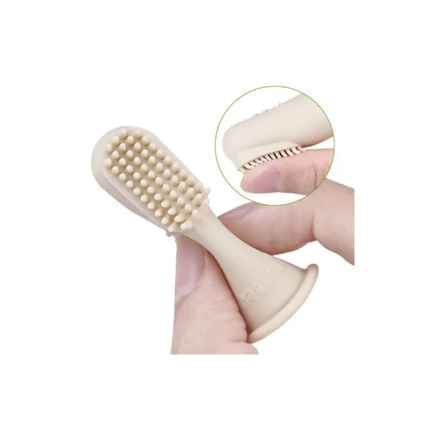 Haakaa Textured Silicone Finger Toothbrush - 2pk-Haakaa-Pea Green-Hello Charlie