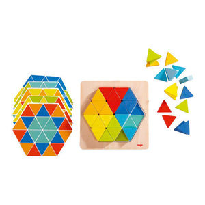 HABA 3D Magical Pyramids Wooden Triangle Blocks-Hello-Charlie