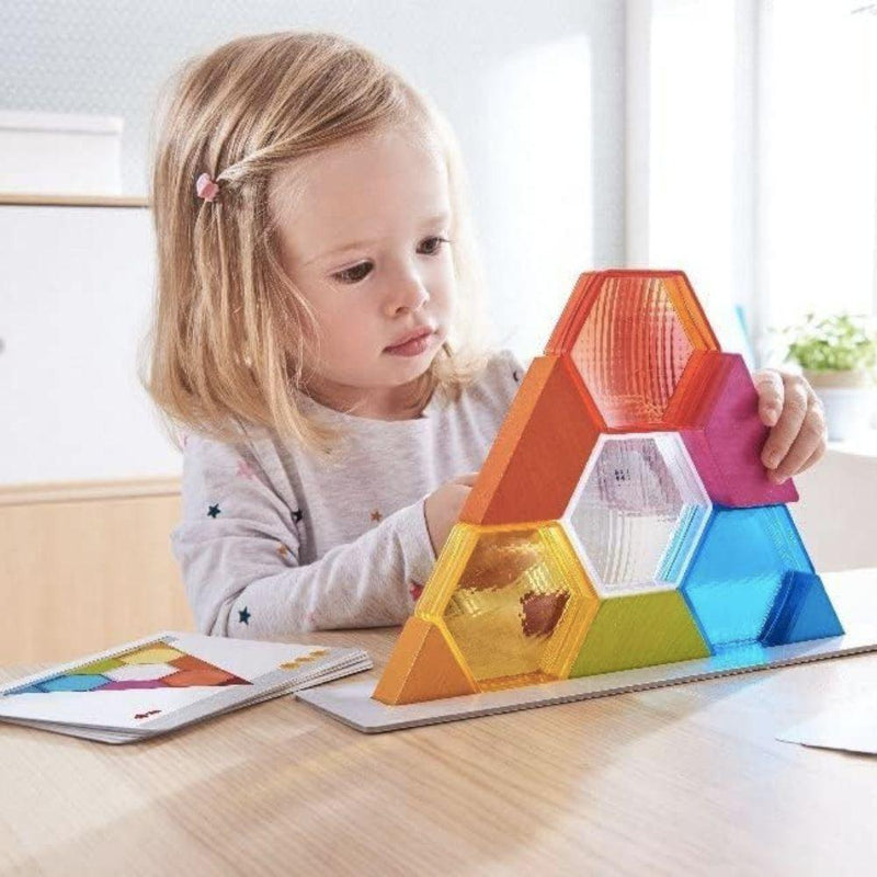 HABA Colour Stacking Blocks & Prisms Game-HABA-Hello Charlie