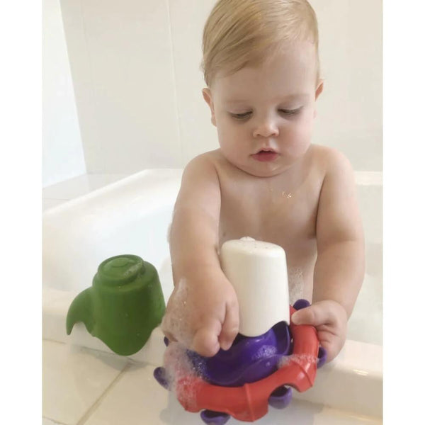 Happy Planet Toys Recycled Octo-Buoy Stacking Bath Cups--Hello-Charlie