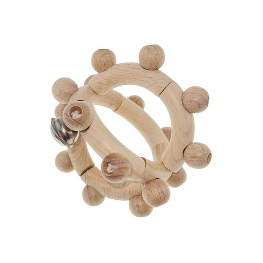 Hess Spielzeug Motor Ball Wooden Rattle-Natural-Hello-Charlie