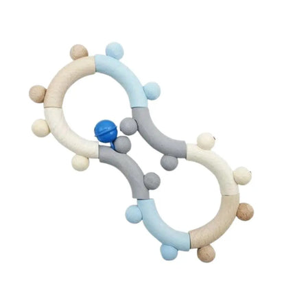 Hess Spielzeug Motorik Eight Baby Rattle - Blue-Hess Spielzeug-Hello Charlie