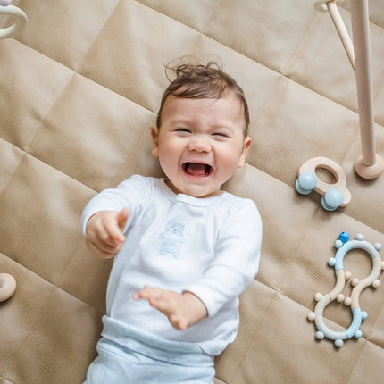 Hess Spielzeug Motorik Eight Baby Rattle - Blue-Hess Spielzeug-Hello Charlie