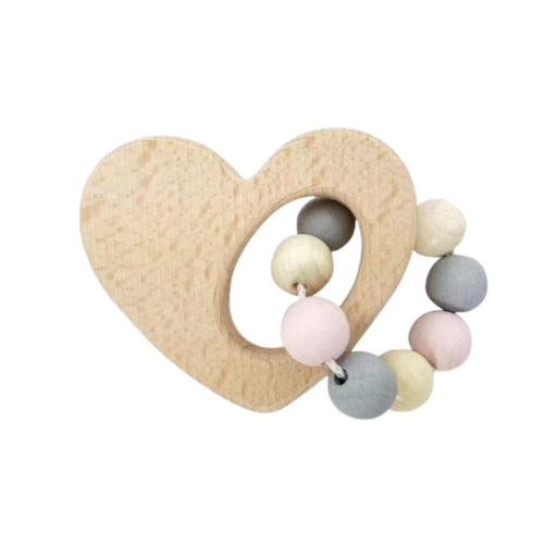 Hess Spielzeug Wooden Rattle - Heart - Hello Charlie