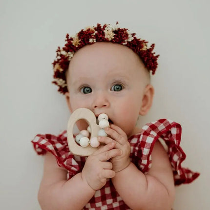 Hess Spielzeug Wooden Rattle - Heart-Hess Spielzeug-Hello Charlie