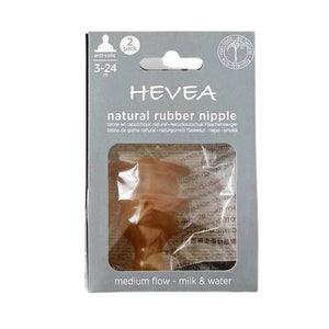 Hevea Baby Bottle Teats - 2 Pack - Med Flow--Hello-Charlie