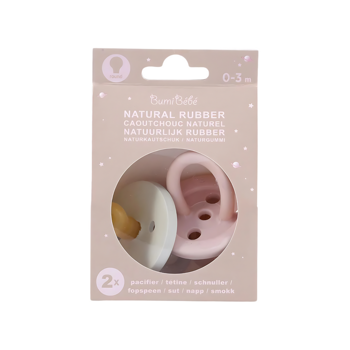 Hevea Bumi Bébé Natural Pacifier - Rose & Sage--Hello-Charlie