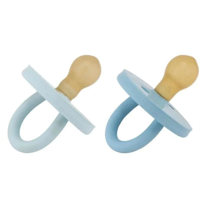 Hevea Bumi Bébé Natural Pacifier - Sky Blue & Denim--Hello-Charlie