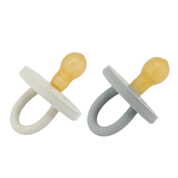 Hevea Bumi BeBe Natural Rubber Pacifier - Dove Grey & Sage - Twin Pack - Hello Charlie