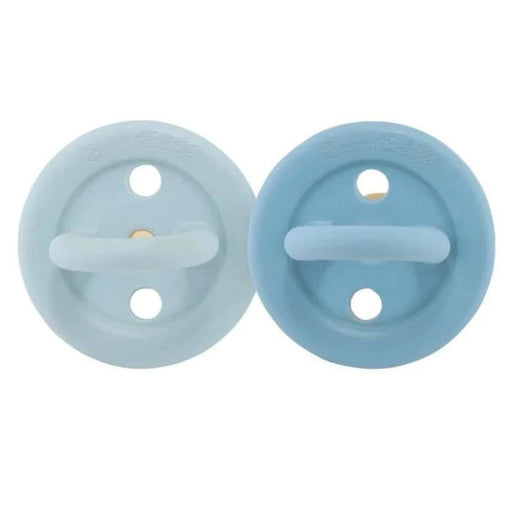 Hevea Bumi BeBe Natural Rubber Pacifier - Sky Blue and Denim - Twin Pack - 3 - 36m - Hello Charlie