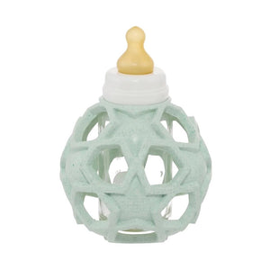 Hevea Glass Baby Bottle with Upcycled Star Ball - Mint--Hello-Charlie