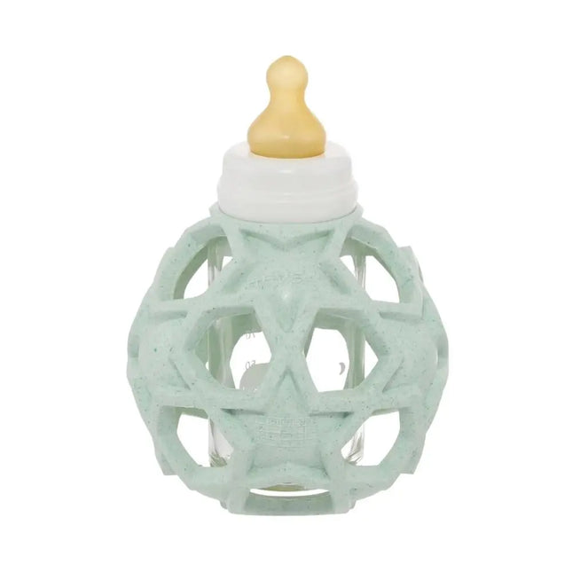Hevea Glass Baby Bottle with Upcycled Star Ball - Mint-Hevea-Hello Charlie