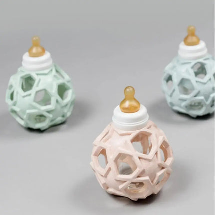 Hevea Glass Baby Bottle with Upcycled Star Ball - Mint-Hevea-Hello Charlie