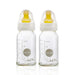 Hevea Glass Baby Bottles 120ml - 2 pack - White--Hello-Charlie