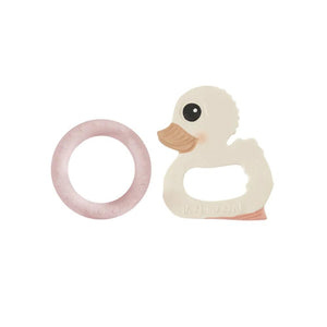 Hevea Kawan Duck and Ring Teether Toys Gift Set - Powder Pink-Hello-Charlie