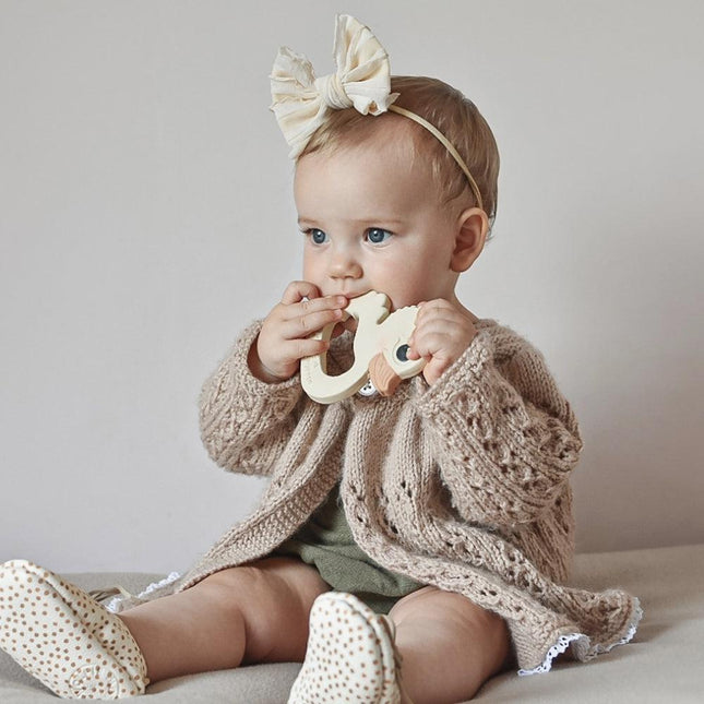 Hevea Kawan Duck and Ring Teether Toys Gift Set - Powder Pink-Hevea-Hello Charlie